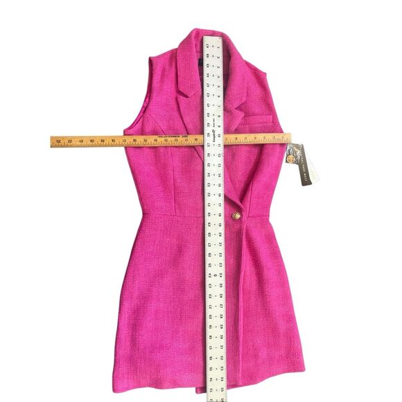 Hot Pink Sleeveless Blazer Vest & Skort Set – Central Park West New York – XS - Picture 5 of 15